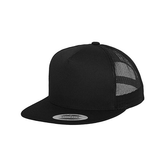 Czapka Trucker Bawelniana z Siateczka FX6006 - Black