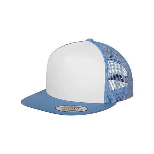 Czapka Trucker Bawelniano Poliestrowa FX6006W - Carolina Blue & White & Carolina Blue