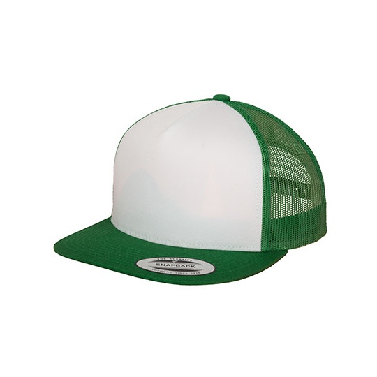 Czapka Trucker Bawelniano Poliestrowa FX6006W - Kelly Green & White & Kelly Green