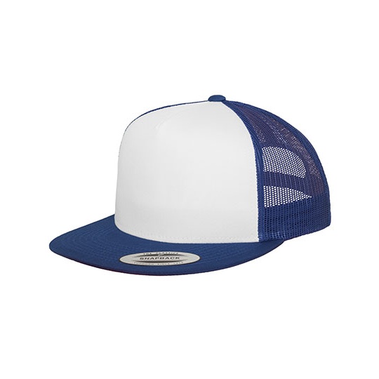Czapka Trucker Bawelniano Poliestrowa FX6006W - Royal & White & Royal