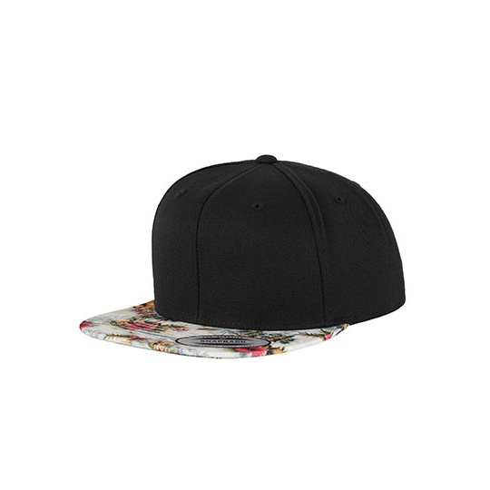 Czapka snapback FX6089F - Black & Mint (Floral)