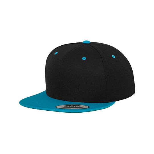 Czapka snapback dwukolorowa FX6089MT - Black & Teal