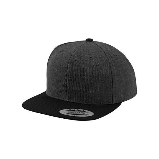 Czapka snapback dwukolorowa FX6089MT - Charcoal & Black