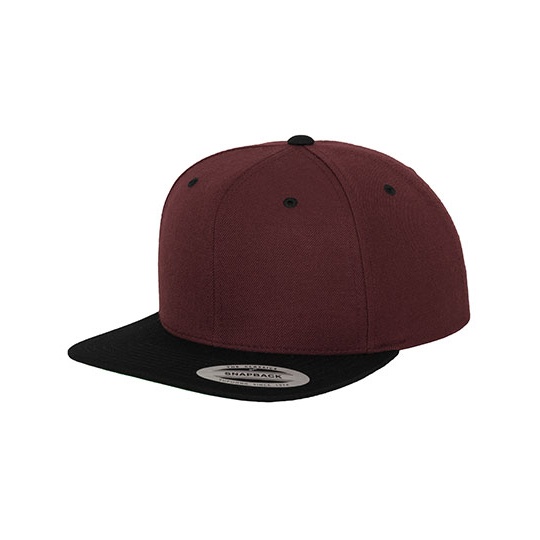 Czapka snapback dwukolorowa FX6089MT - Maroon & Black
