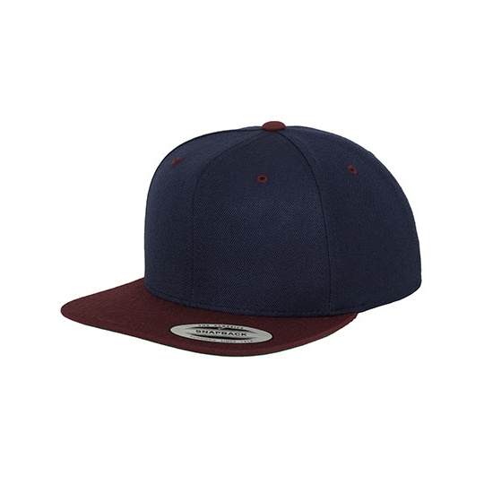 Czapka snapback dwukolorowa FX6089MT - Navy & Maroon