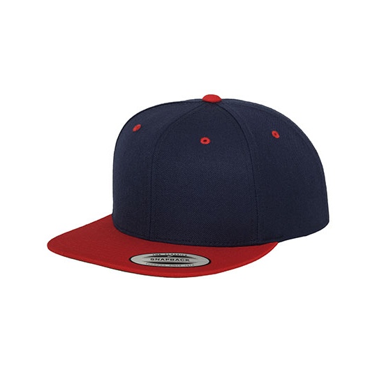 Czapka snapback dwukolorowa FX6089MT - Navy & Red