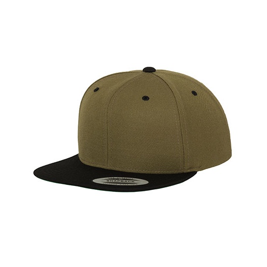 Czapka snapback dwukolorowa FX6089MT - Olive & Black
