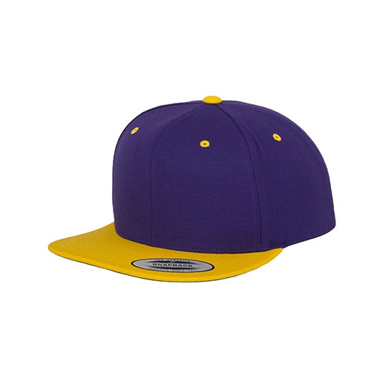 Czapka snapback dwukolorowa FX6089MT - Purple & Gold