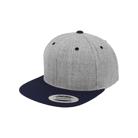 Czapka snapback dwukolorowa FX6089MT - Heather Grey & Navy