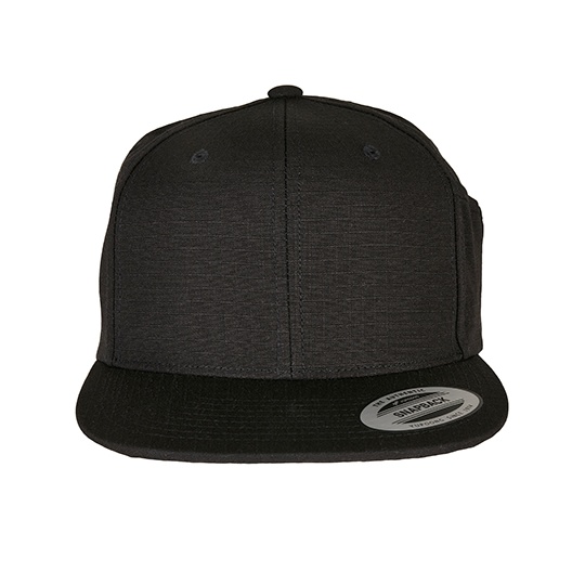 Czapka Snapback Bawelniana z Uchwytami na Dlugopis FX6089PS - Black