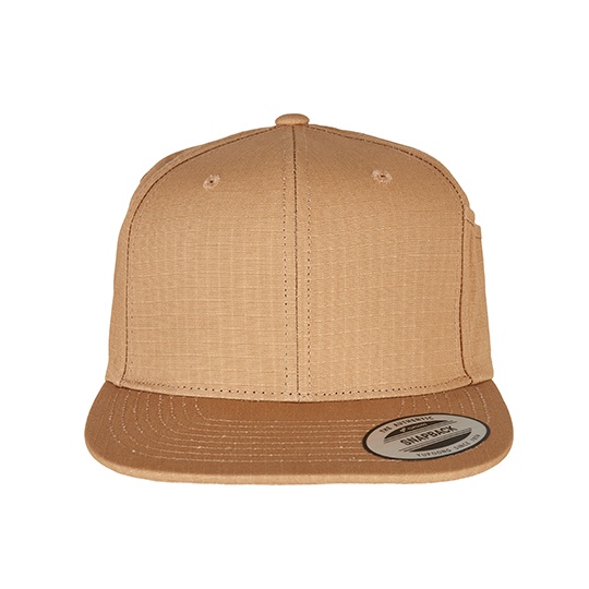 Czapka Snapback Bawelniana z Uchwytami na Dlugopis FX6089PS - Ocher