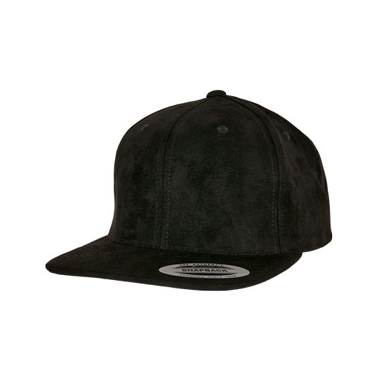 Czapka snapback z imitacji zamszu FX6089SU - Black