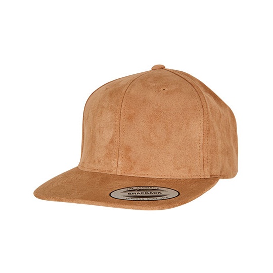 Czapka snapback z imitacji zamszu FX6089SU - Khaki