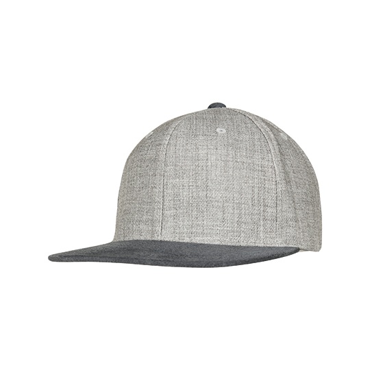 Cetkowana czapka snapback z plaskim daszkiem FX6089VM - Grey