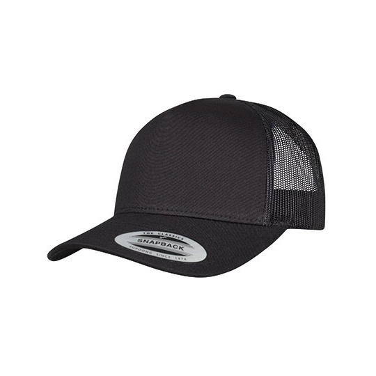 Czapka Trucker 5 Panelowa Bawelniana FX6506 - Black