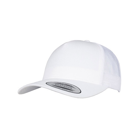 Czapka Trucker 5 Panelowa Bawełniana FX6506 - White