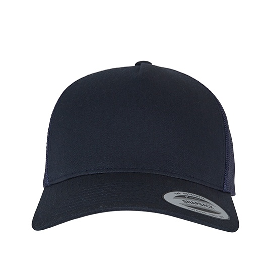 Czapka Trucker 5 Panelowa Bawelniana FX6506 - Dark Navy & Navy