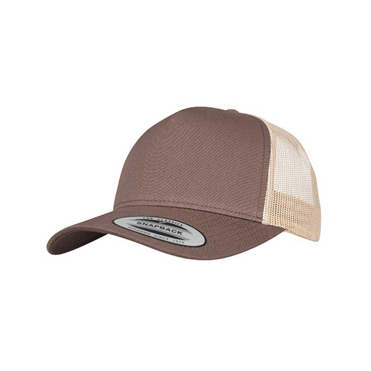 Czapka Trucker Dwukolorowa 5-panelowa Twill FX6506T - Brown & Khaki