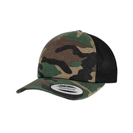 Czapka Trucker FX6606C - Wood Camo & Black