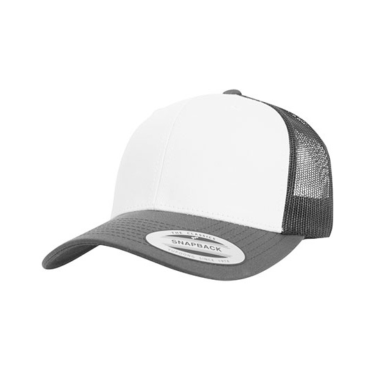 Czapka Trucker Usztywniony Przod FX6606CF - Dark Grey & White & Dark Grey