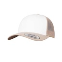 Czapka Trucker Usztywniony Przod FX6606CF - Khaki & White & Khaki