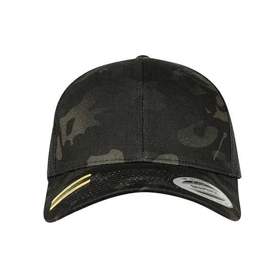 Czapka trucker moro z siateczką snapback FX6606MC - Black Multicam