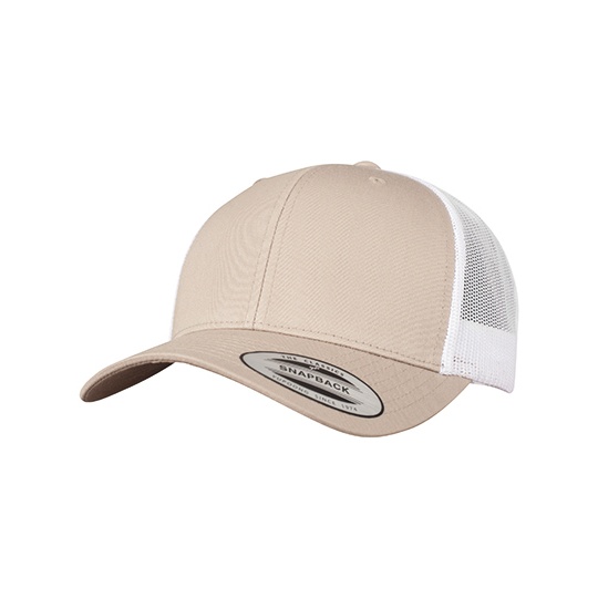 Czapka Trucker Siatkowa FX6606T - Khaki & White