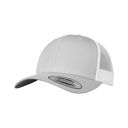 Czapka Trucker Siatkowa FX6606T - Silver & White