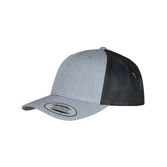 Czapka trucker FX6606T - Heather Grey & Black