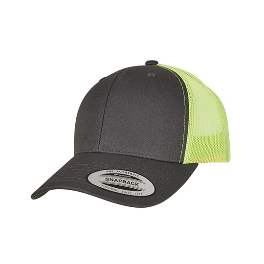 Czapka Trucker Siatkowa FX6606T - Charcoal & Neon Green