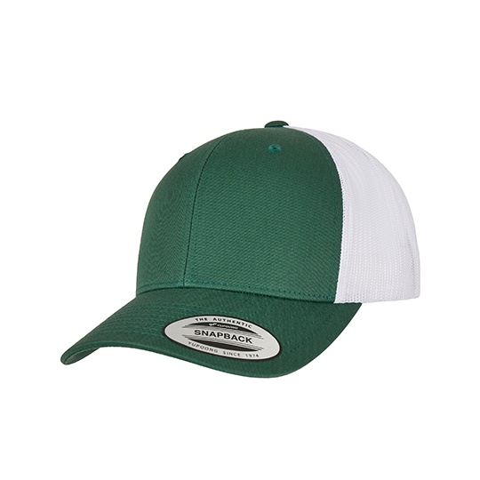 Czapka trucker FX6606T - Evergreen & White