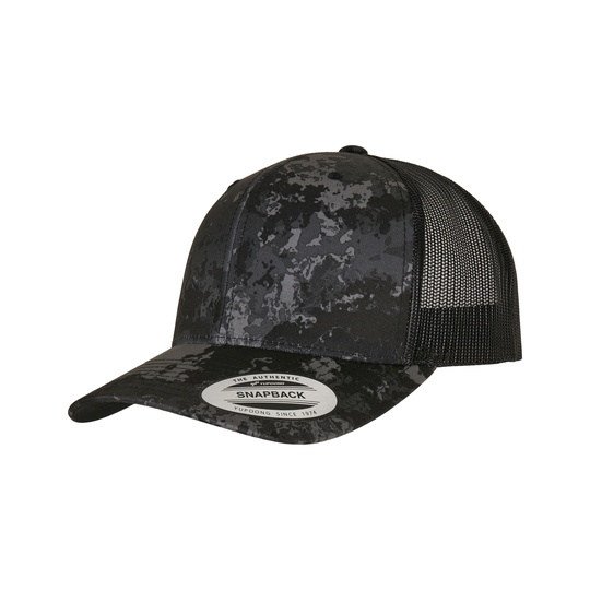 Czapka truckerka camo z siateczka FX6606VC - Poseidon Black