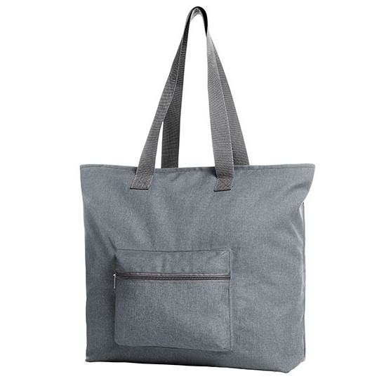 Duża torba na zakupy z zamkiem HF15017 - Light Grey