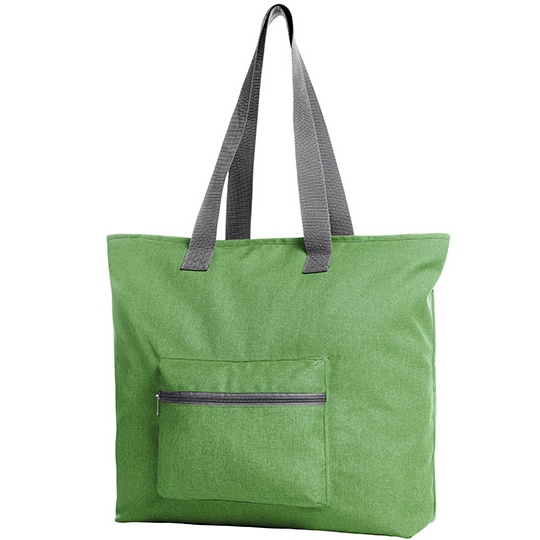 Duża torba na zakupy z zamkiem HF15017 - Apple Green