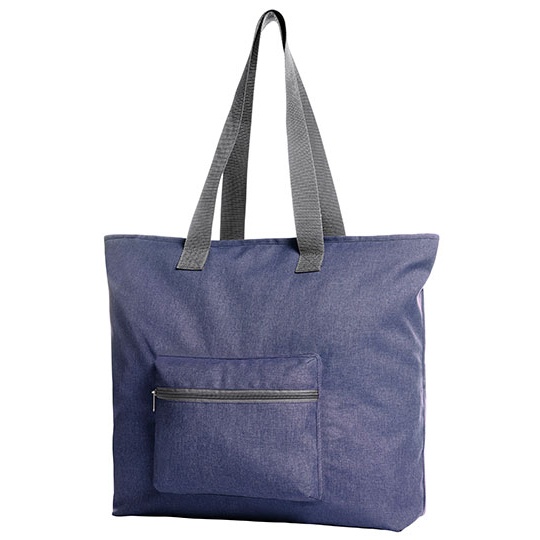 Duza torba na zakupy z zamkiem HF15017 - Navy