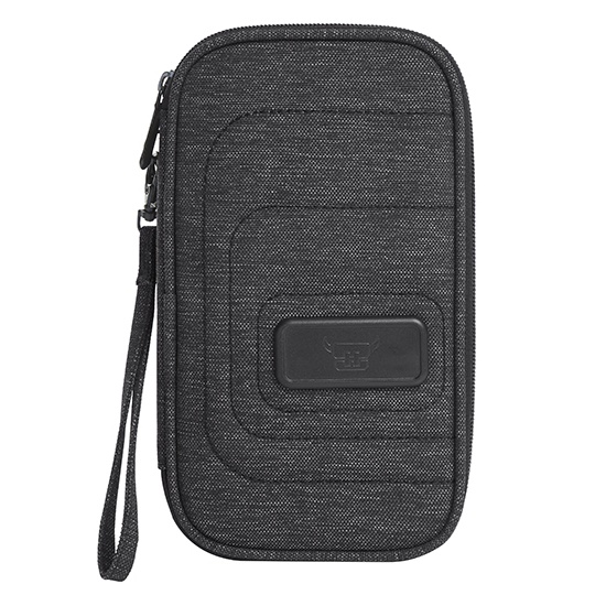 Organizer podrozny z kieszeniami HF16056 - Black & Grey-Sprinkle