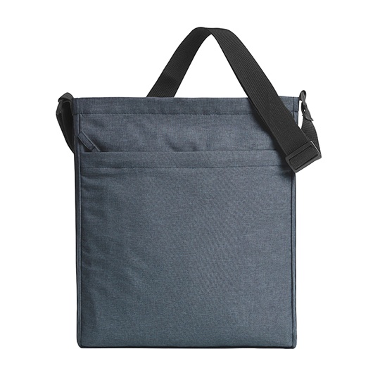 Torba na ramie z kieszenia HF16077 - Blue & Grey-Sprinkle