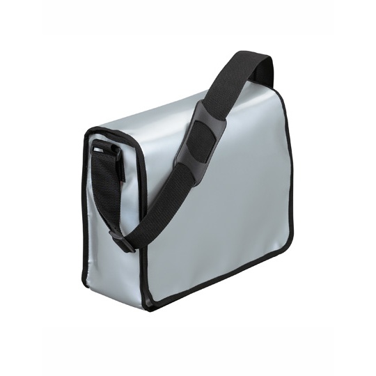 Torba na ramie z klapa plandeka HF2814 - Silver