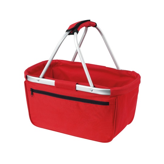 Kosz na zakupy skladany z aluminiowa rama HF3939 - Red