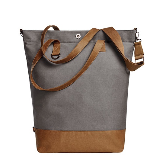 Torba na zakupy bawelniana HF6519 - Grey & Brown