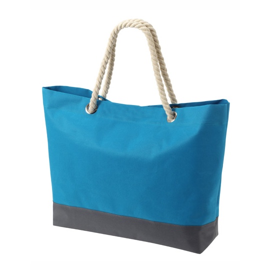 Torba Zakupowa Duza Poliester ze Sznurkami HF7785 - Blue