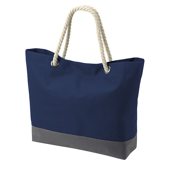Torba Zakupowa Duza Poliester ze Sznurkami HF7785 - Navy