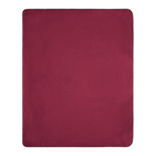 Koc Uniwersalny Polarowy 130x170 JN1901 - Bordeaux & Natural