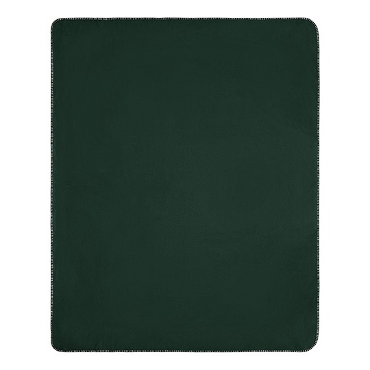 Koc polarowy JN1901 - Dark Green & Natural