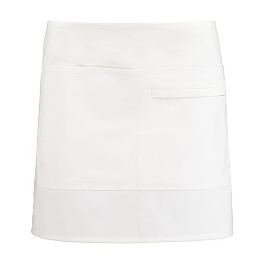 Fartuch Krotki Unisex Bawelna Twill K513 - White