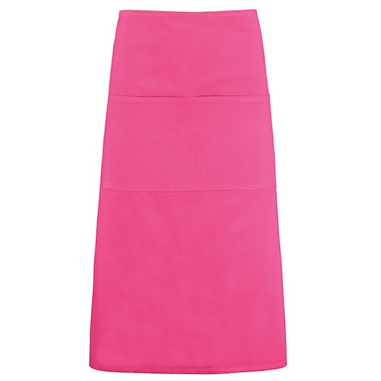 Fartuch Długi Bawełniany Twill K514 - Raspberry