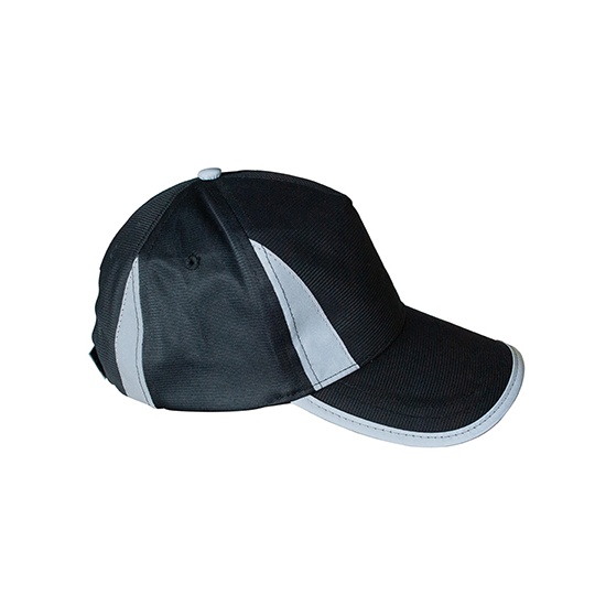 Czapka Pieciopanelowa Odblaskowa KX054 - Black