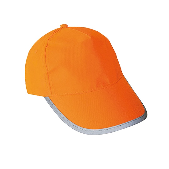 Dziecieca czapka odblaskowa z daszkiem KX058K - Signal Orange
