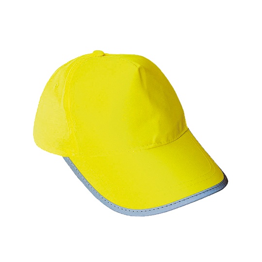 Dziecieca czapka odblaskowa z daszkiem KX058K - Signal Yellow