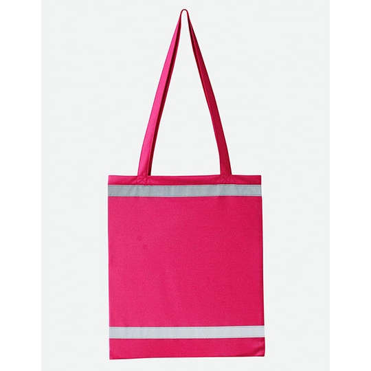 Torba Na Zakupy Poliester Odblaskowa KX105 - Magenta